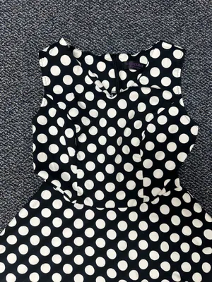 Bridesmay Black and White Polkadot Dress Size Small thumbnail 2