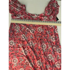 Signature by Bobbie Brooks Coral Floral Print Dress Plus Size 1X‎ Short Sleeve thumbnail 6