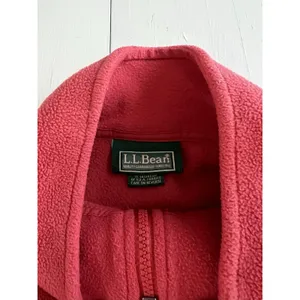 LL‎ Bean Polartec Fleece Quarter Zip Pullover Pink Womens Large thumbnail 2