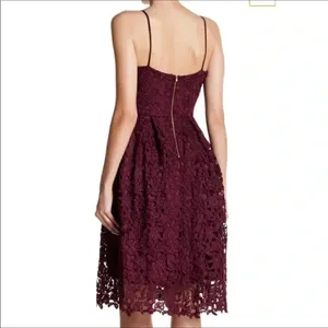 Love...Ady Lace Fit Flare Lined Purple Dress NWT v6x thumbnail 2