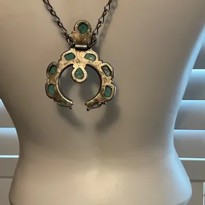 Turquoise Statement Necklace Silver thumbnail 5