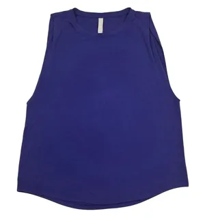 Athleta Womens Muscle Tank Top Royal‎ Blue Sleeveless Workout Gym Shirt Size M thumbnail 1