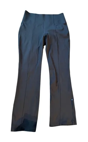 Halara Black High Waisted Flare 7/8 Leggings Snap Hem Seam Front Pants Large NWT thumbnail 1