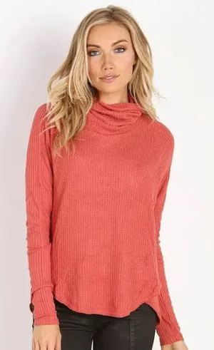 We the Free Free People Drippy Thermal Kristina Thermal Cayenne Size Small thumbnail 1