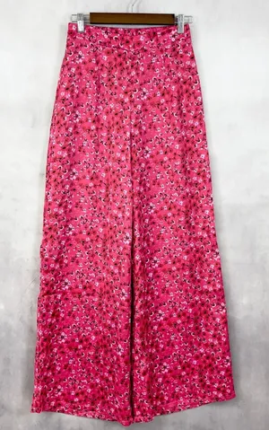 Sugar Lips Womens Wide‎ Leg Pants XS Floral Soft Girl Indie Romantic Coquette thumbnail 1