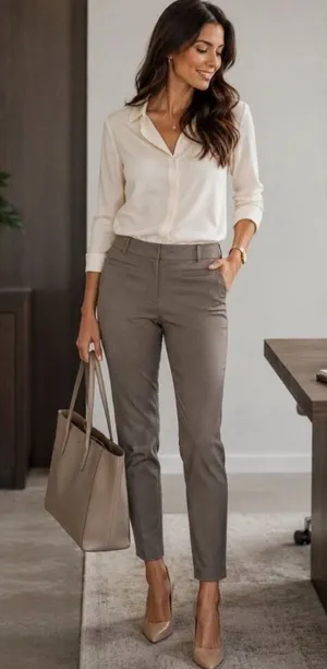 J.Crew Mercantile Skinny Ankle Pants Taupe Grey 10R thumbnail 1