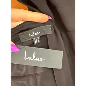 NWT Lulus Tier and Now Black Tie-Back Tiered Maxi Dress Wedding Prom Bride XXS thumbnail 6