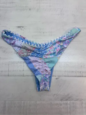 Capittana Dora Patchwork Swimsuit Bikini bottoms size small NWT Blue thumbnail 3