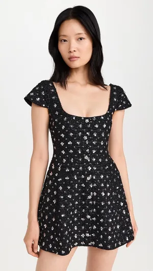 Danielle Guizio Shiloh Sequin Tweed Mini Dress thumbnail 1