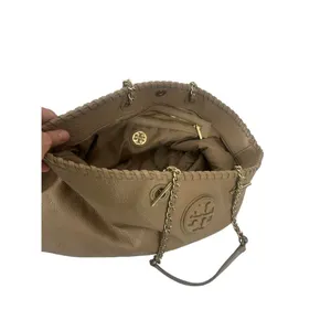 Tory Burch Marion Tote, cognac color, whipstitch leather - preloved but lots of thumbnail 14