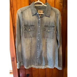 Highland Cow Denim ButtonUp Shirt Don't Be a Salty Heifer Western Country Top thumbnail 2