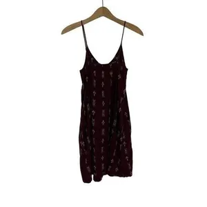 Madewell Sundress XXS Backyard Spaghetti Straps Pockets Boho Casual Maroon A4963 thumbnail 4