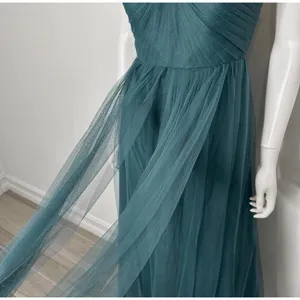 3283 | Jenny Yoo Annabelle Convertible Tulle Gown Vintage Teal Women 16 thumbnail 4