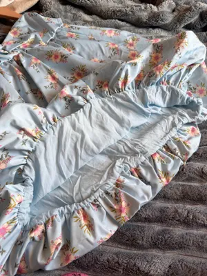 Free People In A Bubble Mini Dress Light Blue Floral Sz S Coquette Cottagecore thumbnail 6