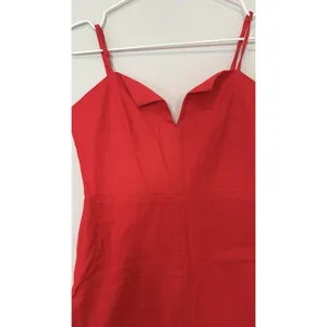 Revolve Lovers + Friends Wendy Linen Mini Dress Size Small Red Cocktail 1757 thumbnail 5