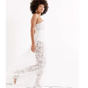 For Love‎ & Lemons Lorena Lace Maxi Dress Cream M $350 thumbnail 3