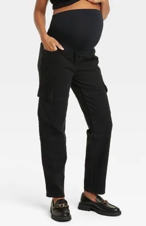 Over Belly 90's Straight Maternity Jeans - Isabel Maternity by Ingrid & Isabel thumbnail 1