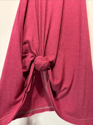 Natural Life Crew Neck Sleeveless Maroon Knot Front Tunic Mini Dress Size XS thumbnail 4