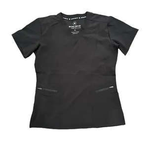 Scrubaid Stretch V-Neck Scrub Top in Black, Size S​​​​​ thumbnail 1