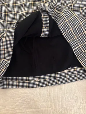 Abercrombie & Fitch Black & White Plaid Button-Front Mini Skirt thumbnail 3