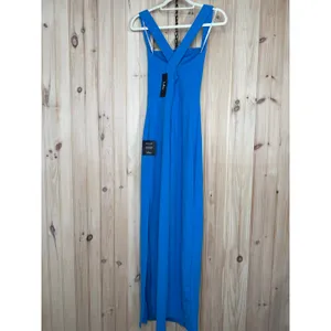 NWT Lulus Glamorous Dedication Blue Sleeveless Column Maxi Dress Gala Banquet XL thumbnail 5