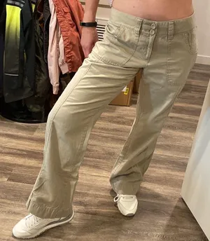 Old Navy Y2k baggy loose utility cargo pants khaki beige tan low rise 6 thumbnail 11