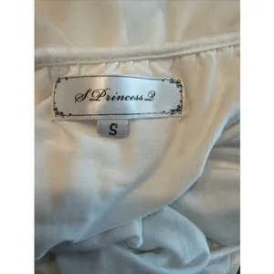 Vtg Princess Nightgown Small Bridal Peignoir White‎ Puff Sleeve Honeymoon Ruffle thumbnail 8