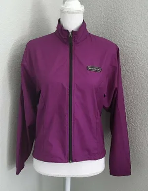 Sugoi Womens Purple Long Sleeves Full Zip Mock Neck Windbreaker Jacket Size S thumbnail 1