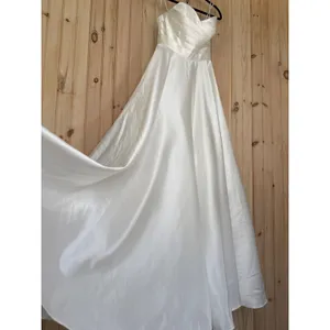 NWT Lulus Khalida White Satin Pleated Strapless Gown Wedding Bridal Dress Sz XS thumbnail 10