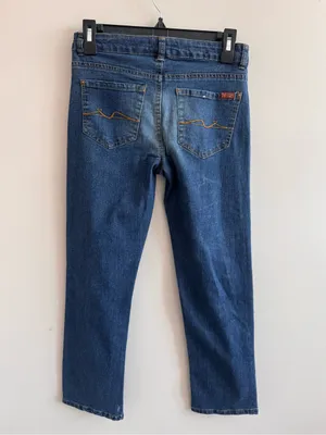 7 For All Mankind Standard Jeans Women’s 12 Blue Bootcut Stretch Denim thumbnail 3