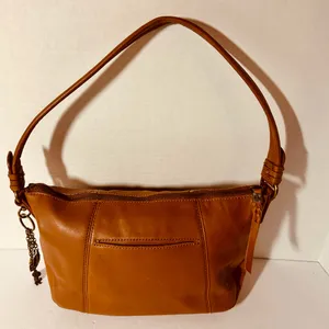 The Sak Sequoia Satchel Leather Embossed Purse Zip Closure +Charm 13” X 8” X 4” thumbnail 2