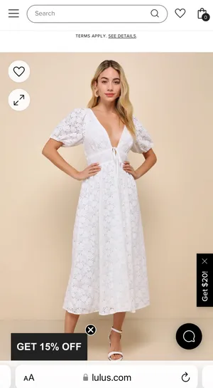 Petal and Pup White Lace Midi Dress thumbnail 7