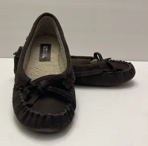 KENNETH‎ COLE REACTION Brown Suede Sherpa Comfort Flat Slipper Shoe Womens 8 thumbnail 1