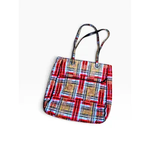 Vera Bradley Highland Plaid Quilted Tote Bag Multicolored Tartan Shoulder Bag thumbnail 3