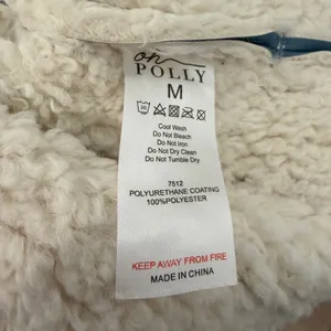 Oh Polly Eira light blue faux leather shearling jacket thumbnail 9