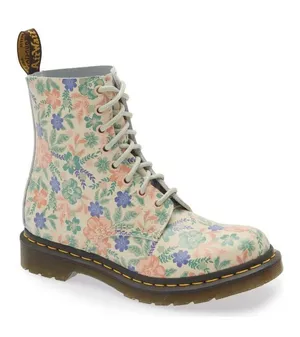 Dr. Martens 1460 Pascal Boots Cloud Cream Multi Floral Womens US 6 NIB thumbnail 1