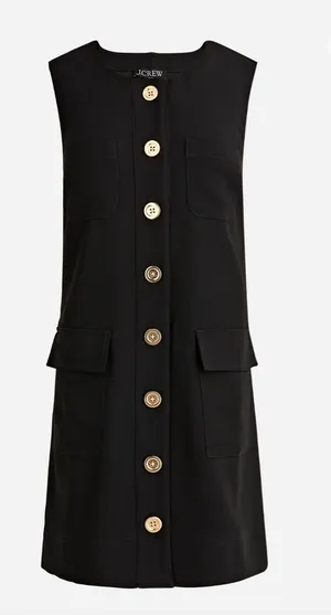 J crew button shift dress in black thumbnail 1