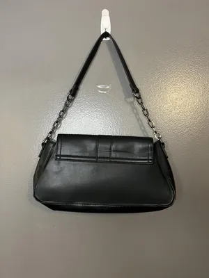 Forever 21 Shoulder Bag Womens Small Black Faux Leather Chain Strap Purse thumbnail 6