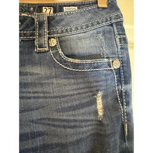 Miss Me Signature‎ Distressed Embellished Pockets Bootcut Jeans Size 27 thumbnail 4