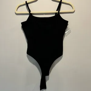 NWT Madewell‎ Tank Thong Bodysuit NO414 Minimalist Stretch XS Black thumbnail 2