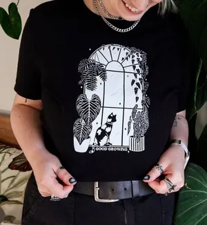 Plant tee size large NEW Black thumbnail 1