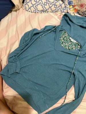 Roller Rabbit Lena Hoodie Lounge Set Washed Blue thumbnail 1