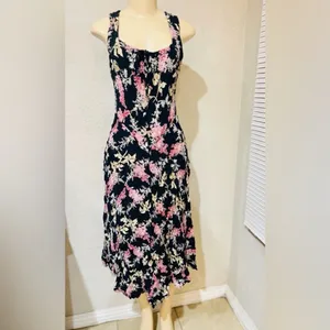 Vintage Starina women’s dress size L floral print thumbnail 5