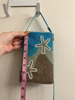 Tropical Beaded Starfish Beachy Crossbody Purse Clutch thumbnail 7