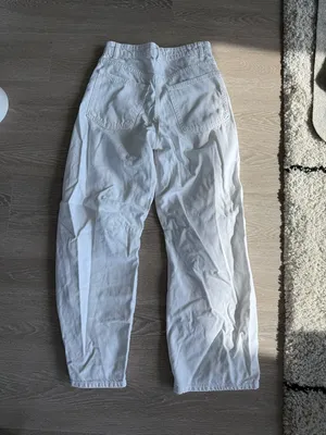 Zara White Wide-Leg / Barrel Women’s Jeans thumbnail 4