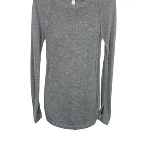 Lululemon Cashmere Blend Sweater Tunic Gray Size 2 Lightweight Thumbholes thumbnail 4