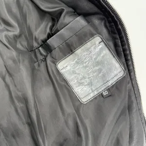 Faux Leather Bomber Jacket Quilted Coat Puffer Jacket Padded Jacket Winter Lined Black Size M thumbnail 4