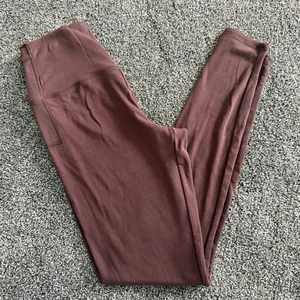 Grace & Lace Leggings Womens Size M Brown High Waisted Side Pockets thumbnail 1