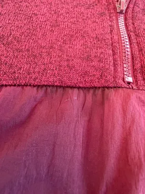 Victoria's Secret Pink Quarter Zip Pullover Medium Burgundy Sweatshirt thumbnail 9