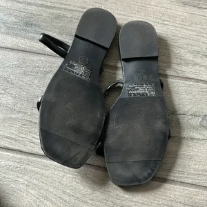 A New Day Black Minimalist Sandals with Sleek Straps thumbnail 6